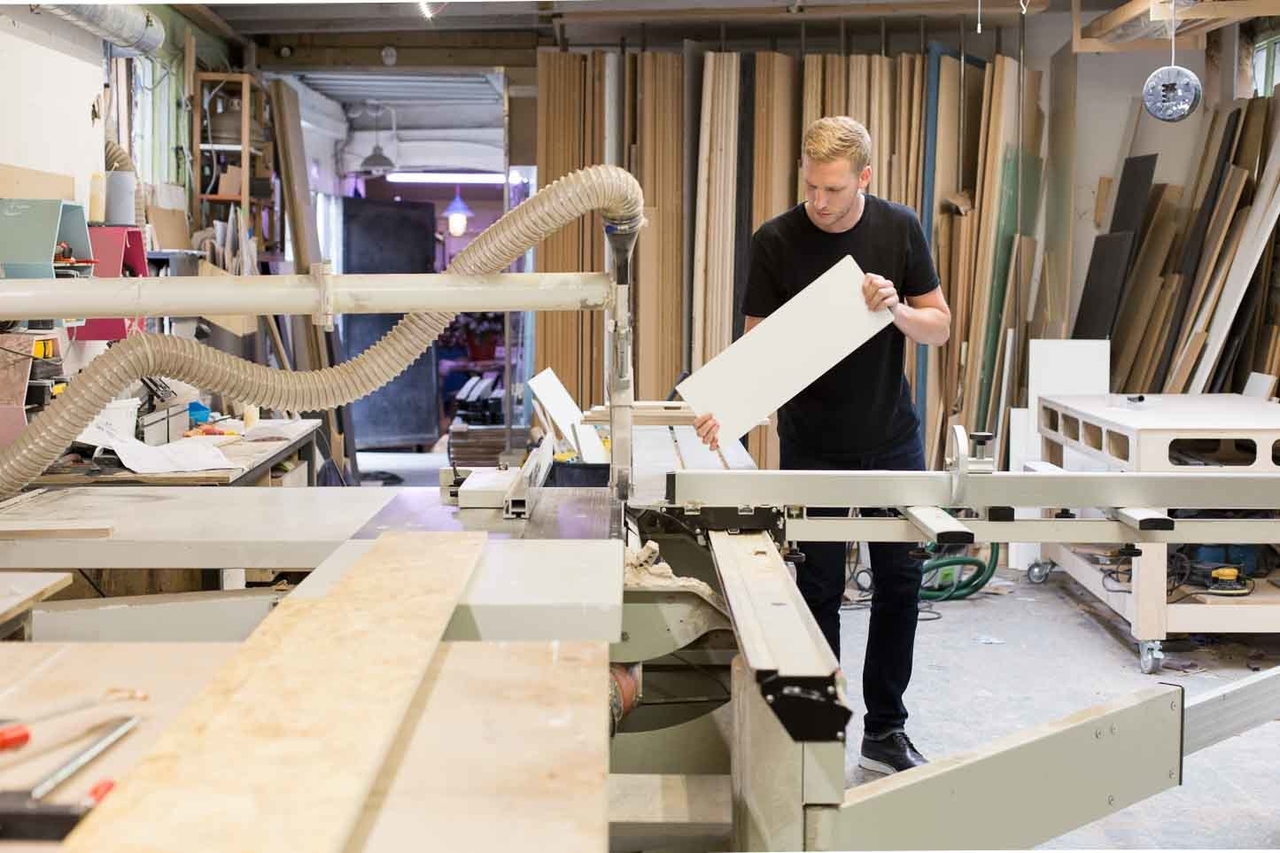 David Steiner in his workshop