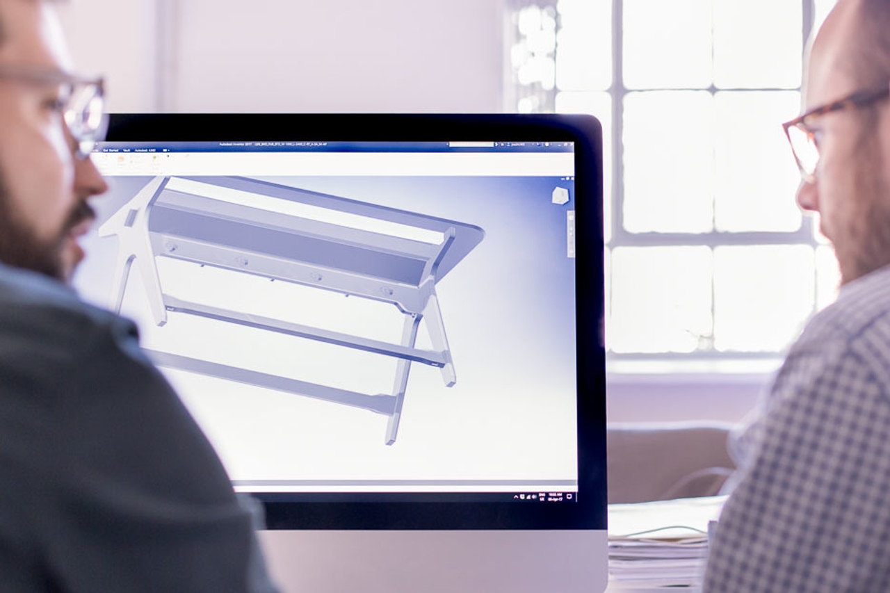 Breakout Table 3D model with designers