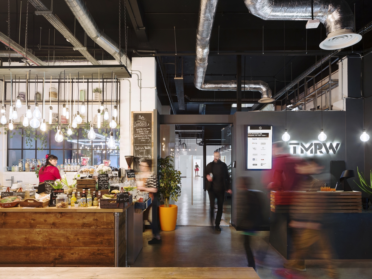 Café on the ground floor.