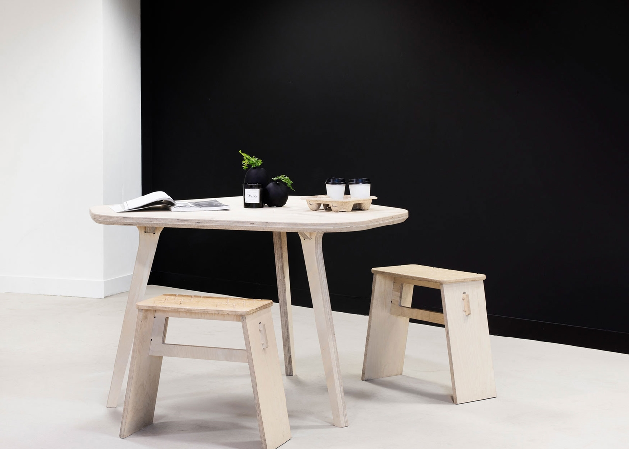 Cafe Table and Johann Stools.