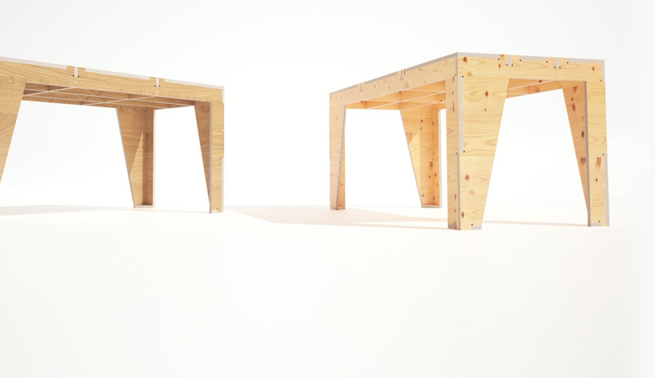 Under the One to Several Table Designed by Anne Filson and Gary Rohrbacher for Opendesk