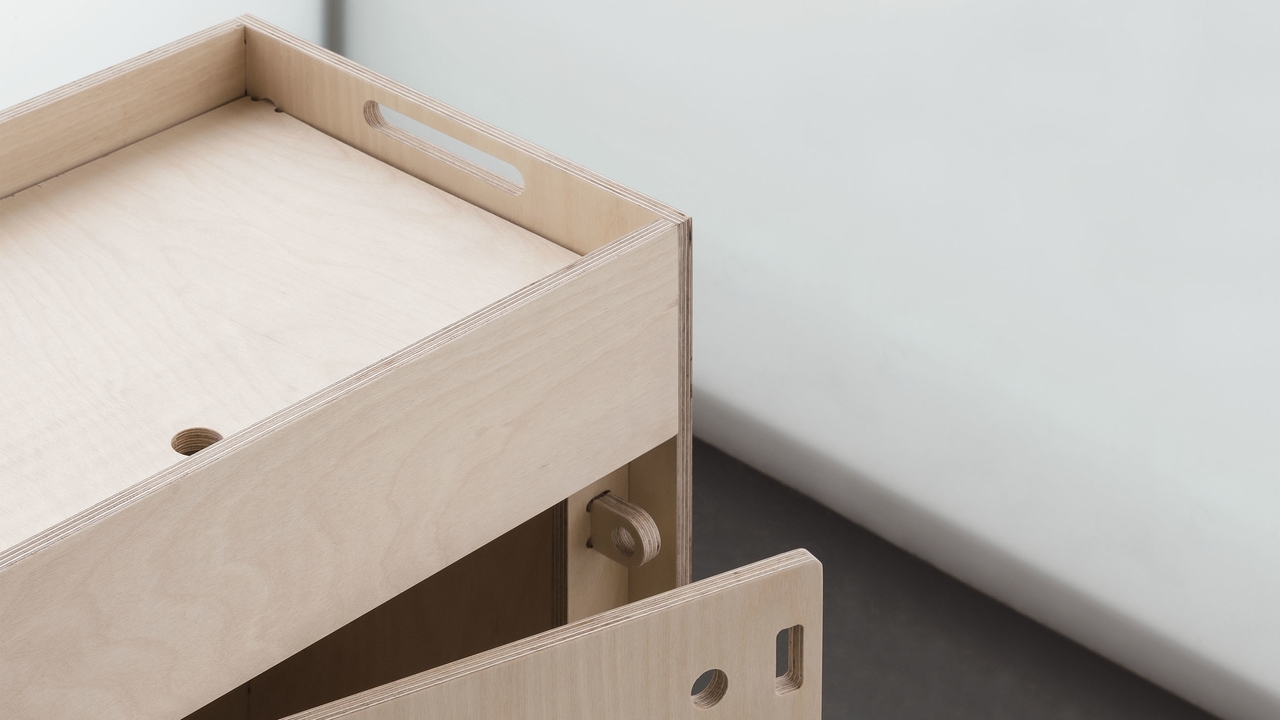 top view of the Pedestal a mobile storage unit designed by Lynton Pepper for Opendesk