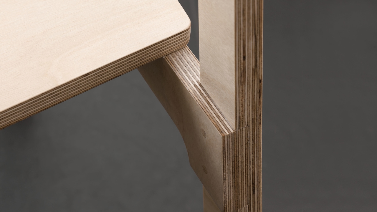 Detail view of the Roxanne Chair by Pierrick Faure for La Nouvelle Fabrique for Opendesk